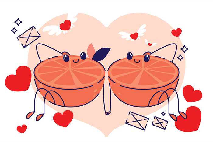 عشق-قلب-پرتقال-میوه